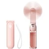 Jisulife rankinis ventiliatorius Life8 nešiojamas USB ventiliatorius su išorinės baterijos funkcija (2000mAh) ir žibintuvėliu - Rožinė