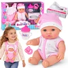Jokomisiada 20 cm Baby Doll in a Carrier with Pacifier, Bottle and Accessories ZA6332