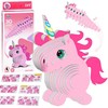 Dėlionė Jokomisiada 3D Puzzle Cardboard Model – Rožinė Unicorn DIY Build It Yourself ZA5809