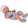 Jokomisiada 40 cm Baby Doll with Nest, Pillow and Blanket – Pretend Play Set