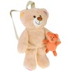Jokomisiada Adorable Teddy Bear Backpack – Plush Backpack with Adjustable Straps ZA5683
