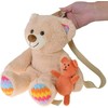 Jokomisiada Adorable Teddy Bear Backpack – Plush Backpack with Adjustable Straps ZA5683