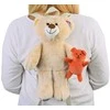 Jokomisiada Adorable Teddy Bear Backpack – Plush Backpack with Adjustable Straps ZA5683