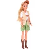 Jokomisiada Anlily Traveler Doll with a Dog + Backpack with Tourist Accessories ZA6230