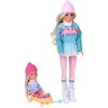 Jokomisiada Anlily Winter Style Doll - Small and Large in Jackets with Sleds ZA6632