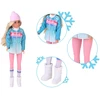 Jokomisiada Anlily Winter Style Doll - Small and Large in Jackets with Sleds ZA6632