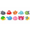 Jokomisiada Bath toys Sea animals foldable in half 10 pcs ZA6564