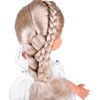 Jokomisiada Charming Doll in a Baltas Dress with a Mėlyna Bow, 33 cm Doll ZA5850