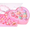 Jokomisiada Children's Jewellery Set 12 Rings Beads Heart-Shaped Case ZA6277