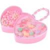 Jokomisiada Children's Jewellery Set 12 Rings Beads Heart-Shaped Case ZA6277