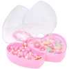 Jokomisiada Children's Jewellery Set 12 Rings Beads Heart-Shaped Case ZA6277