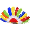 Jokomisiada Colourful Feather Headdress for Children Costume Headband ZA6431