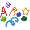 Jokomisiada Colourful Silicone Sensory Sticks Anti-Stress Fidget Toy, 8 Pieces A6424
