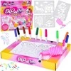 Jokomisiada AIRBRUSH Creative Art Set - Painting Pump, Markers and Stencils ZA5710