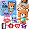 Jokomisiada DIY Sewing and Craft Kit 6 Felt Ornaments LARGE ANIMALS ZA6588