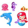 Jokomisiada „Pasidaryk pats“ siuvimo ir klijavimo rinkinys su 5 veltinio papuošimais UNDERSEA WORLD ZA6592