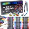 Jokomisiada Double-sided waterproof acrylic markers 60 pcs - various uses AP0125