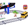 Jokomisiada Electric Train Set 2-in-1 – Locomotive with Carriages + Track and Bus ZA5886