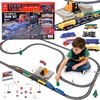 Jokomisiada Electric Train Set Car Carrier 4 Cars 5 Wagons 762 cm Track RC0802