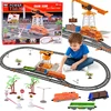 Jokomisiada Electric Train Set with Tracks, Locomotive, Wagons and Crane RC0783