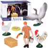 Jokomisiada FARM ANIMALS SERIES Farmer and birds set - hen, rooster, goose ZA6404 A