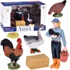 Jokomisiada FARM ANIMALS SERIES Farmer and birds set - hen, rooster, goose ZA6404 C
