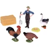 Jokomisiada FARM ANIMALS SERIES Farmer and birds set - hen, rooster, goose ZA6404 D