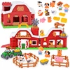 Jokomisiada FARM Opening barn + 10 figures, tractor, and farm accessories ZA6384