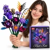 Jokomisiada Flower Blocks DARK ROSES violetinė bouquet of flowers 665pcs ZA6264