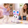 Jokomisiada Interactive Baltas Plush Rabbit 30 cm Dancing Light-Up Musical Magic Wand ZA6329