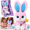 Jokomisiada Interactive Rožinė Plush Rabbit 30 cm Dancing Light-Up Musical Magic Wand ZA6329