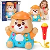 Jokomisiada Interactive TEDDY BEAR KARAOKE + microphone Musical toy for toddlers ZA6617