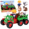 Jokomisiada Interactive Tractor with Trailer, Animals, Lights, Sounds and Farmer Figure ZA6309