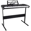 Jokomisiada Keyboard 61 Keys Backlit Stand Microphone Educational Organ IN0187
