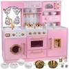 Jokomisiada Large interactive wooden kitchen with glamour auksinis accessories and ZA5933 kavos virimo aparatas