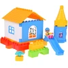 Jokomisiada LARGE plastikas blocks 94 pieces in a container with a handle + figures ZA6429