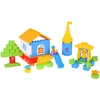 Jokomisiada LARGE plastikas blocks 94 pieces in a container with a handle + figures ZA6429