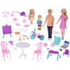 Jokomisiada Large set of doll family parents + children small dolls accessories ZA5421