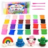 Jokomisiada Lightweight Foam Modelling Clay 24 Colours with Sculpting Tools ZA6288