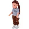Jokomisiada Lovely Girl Doll with Short Juodas Hair in a Sporty Outfit 33cm ZA5849