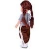 Jokomisiada Lovely Girl Doll with Short Juodas Hair in a Sporty Outfit 33cm ZA5849