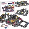Jokomisiada Magnetic blocks CAR TRACK 168 pieces + 4 cars and road signs ZA6446