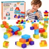 Jokomisiada Magnetic blocks - COLORFUL construction cubes BLOCKS 96pcs ZA6343