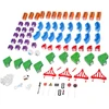 Jokomisiada Magnetic Building Blocks: Magnetic Train Track – 114-Piece DIY Train Set ZA6281