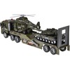 Jokomisiada Military Transport Truck Set – Army Tank, Helicopter & Truck with Friction Power, Lights and Sounds