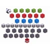 Jokomisiada PANDA magnetic blocks - construction cubes and pikselių 41pcs ZA6604