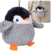 Jokomisiada Plush Penguin with Squeaker, Backpack Pendant, 11 cm ZA6426
