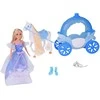Jokomisiada Princess doll in a ball gown with a baltas horse and carriage ZA5419