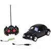 Jokomisiada RC Retro Beetle nuotoliniu būdu valdomas automobilis 1:16 juodas su 27 MHz nuotolinio valdymo pulteliu RC0759