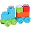 Jokomisiada Rubber blocks 3 in 1 - soft, sensory, sound, light 32 pieces ZA6435